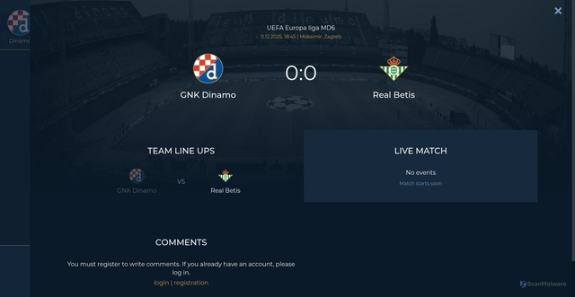 Security scan screenshot of https://gnkdinamo.hr/en