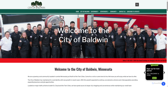 Security scan screenshot of https://baldwinmn.gov/