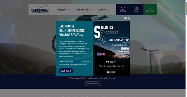 Security scan screenshot of http://www.cairngormmountain.co.uk/
