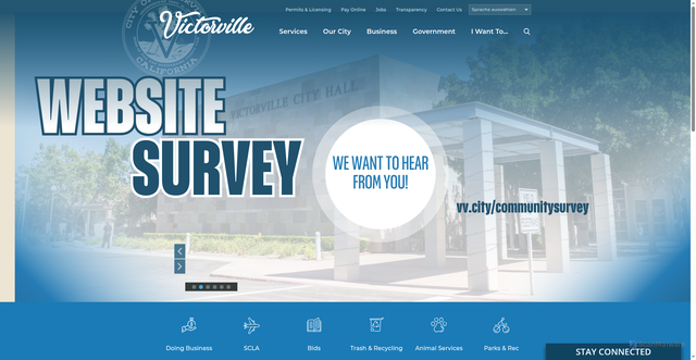 Security scan screenshot of https://www.victorvilleca.gov/