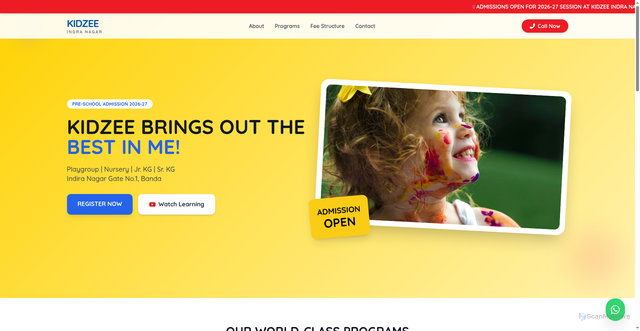 Security scan screenshot of https://kidzee-indra-nagar-auxvk21bs2.edgeone.app/