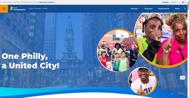 Security scan screenshot of https://www.phila.gov/