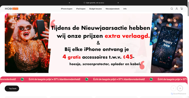 Security scan screenshot of https://mobisite.shop/