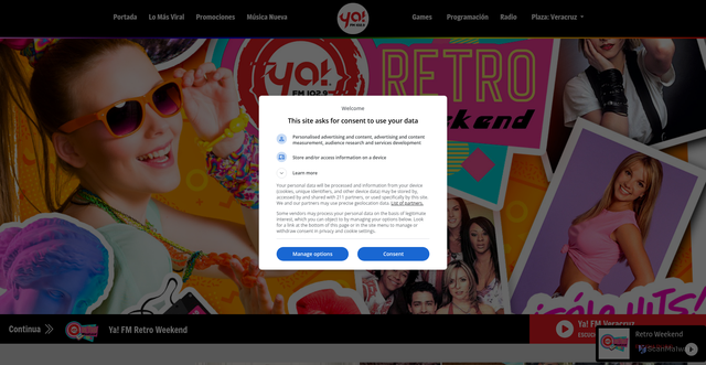 Security scan screenshot of https://ya.fm