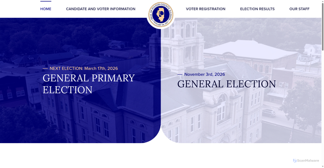 Security scan screenshot of https://fultoncountyilelections.gov/
