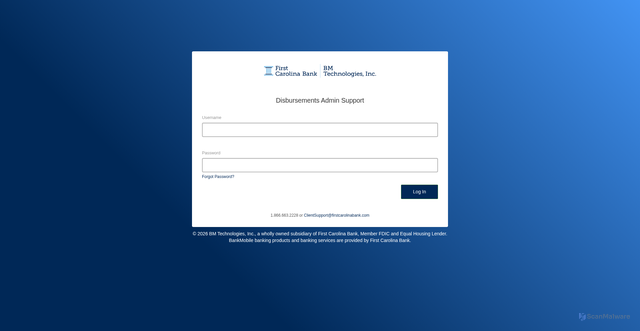 Security scan screenshot of https://bankmobileadminsupport.com