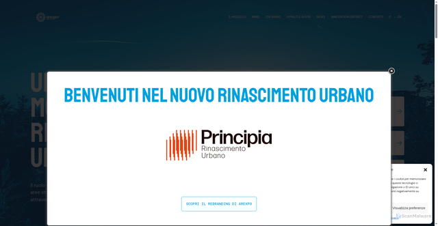 Security scan screenshot of https://www.arexpo.it/