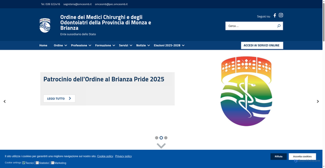 Security scan screenshot of https://www.omceomb.it/