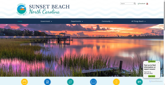 Security scan screenshot of https://sunsetbeachnc.gov/