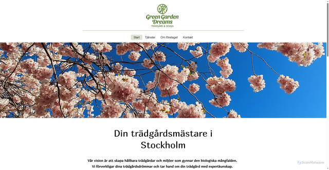 Security scan screenshot of https://greengardendreams.se