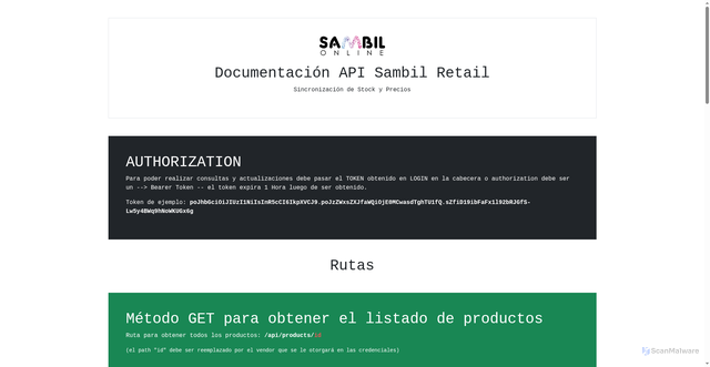 Security scan screenshot of https://developer.sambilonline.com/
