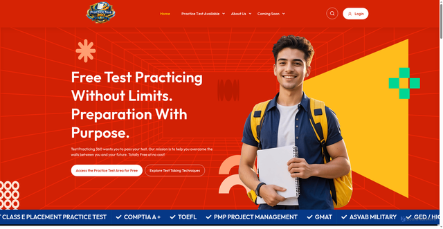 Security scan screenshot of https://practicetest360.com/
