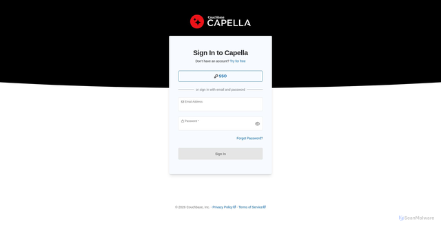 Security scan screenshot of https://cloud.couchbase.com