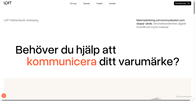 Security scan screenshot of https://loftreklam.se
