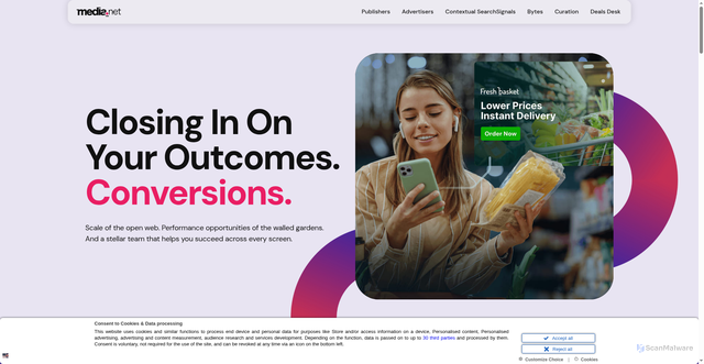 Security scan screenshot of https://media.net/