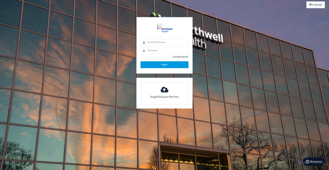 Security scan screenshot of https://dam.northwell.edu