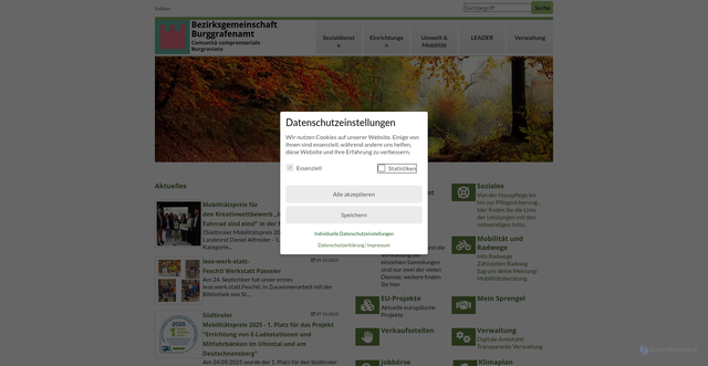 Security scan screenshot of https://www.bzgbga.it/de