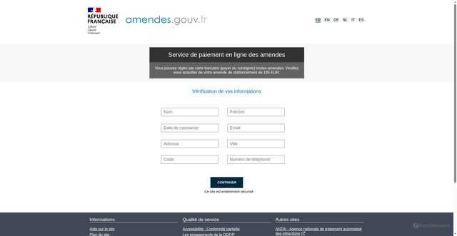 Security scan screenshot of https://kysgo.pe/Client/am/infospage.php