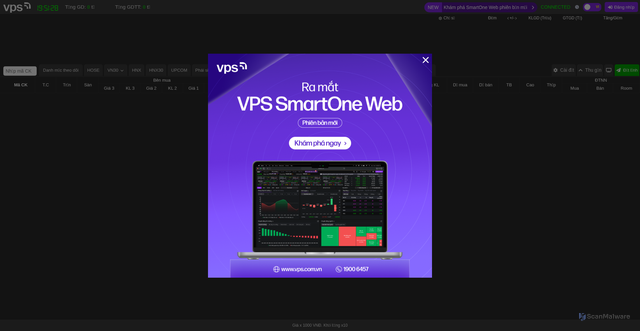 Security scan screenshot of https://banggia.vps.com.vn