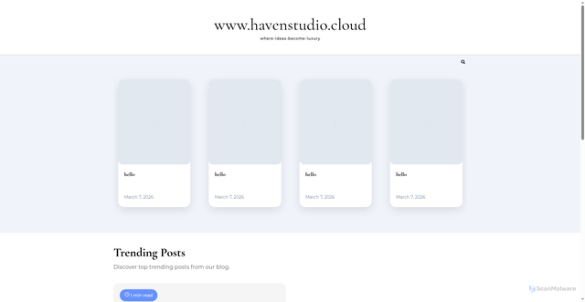 Security scan screenshot of http://havenstudio.cloud/