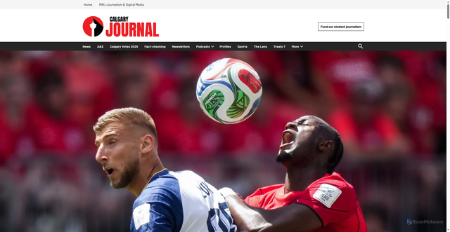 Security scan screenshot of https://calgaryjournal.ca/2026/06/12/%E2%96%B7watch-the-latest-on-canadas-opening-day-of-the-2026-fifa-world-cup/