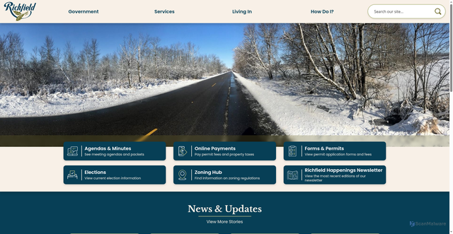Security scan screenshot of https://richfieldwi.gov/