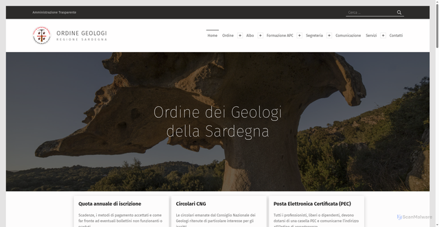 Security scan screenshot of https://geologi.sardegna.it