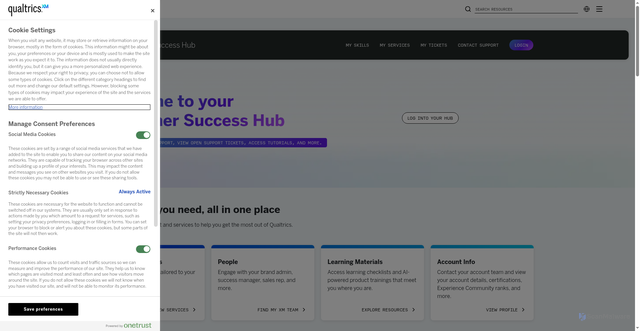 Security scan screenshot of https://support-portal.qualtrics.com