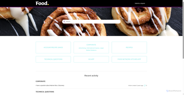 Security scan screenshot of https://help.food.com/hc/en-us