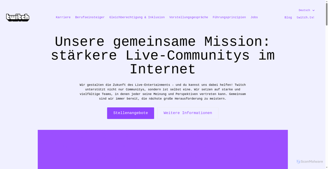 Security scan screenshot of https://careers.twitch.com/