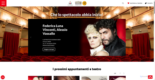 Security scan screenshot of https://www.teatrodelgiglio.it
