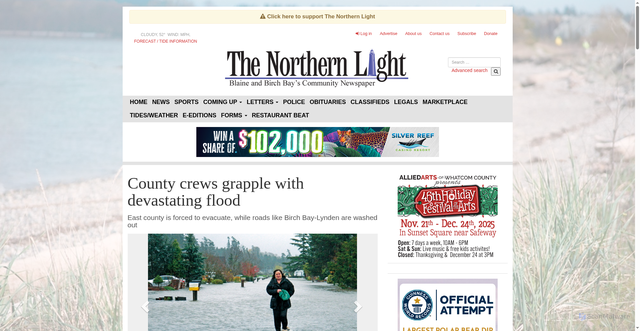 Security scan screenshot of https://www.thenorthernlight.com/stories/county-crews-grapple-with-devastating-flood,18324