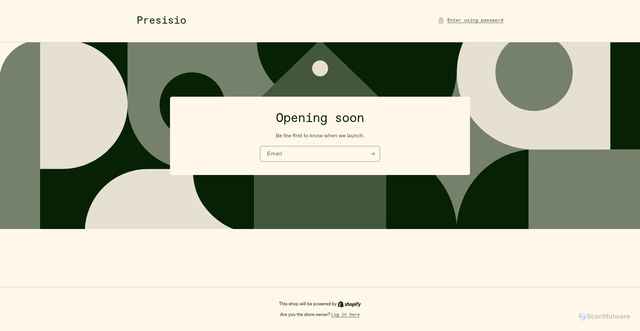 Security scan screenshot of https://presisio.se