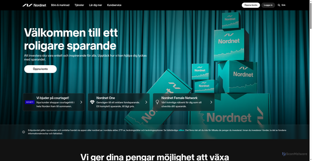 Security scan screenshot of https://nordnet.se