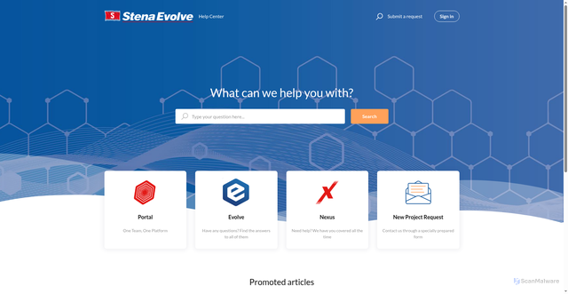 Security scan screenshot of https://stenaevolve.zendesk.com