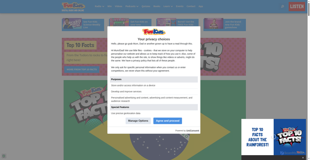 Security scan screenshot of https://www.funkidslive.com/learn/top-10-facts/top-10-facts-about-brazil/