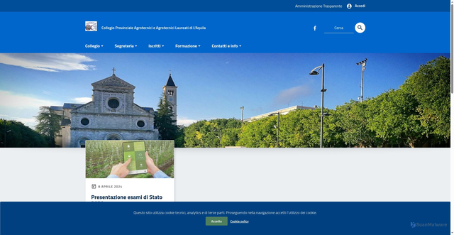 Security scan screenshot of https://www.agrotecnicilaquila.it/