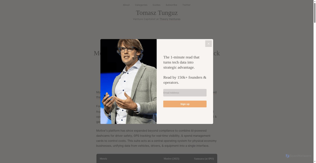 Security scan screenshot of https://tomtunguz.com/motive-s-1/