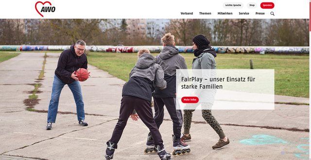 Security scan screenshot of https://awo.org/