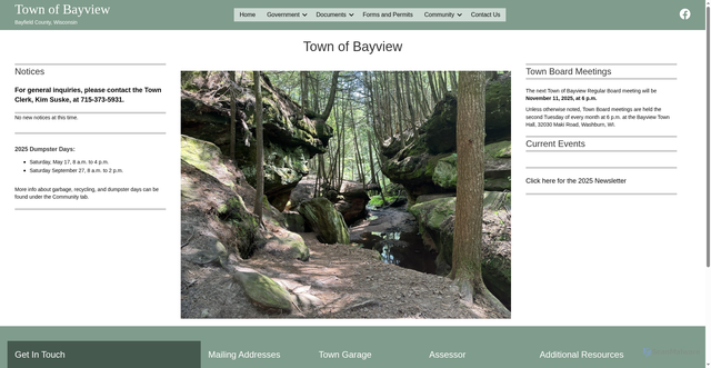 Security scan screenshot of https://townofbayviewwi.gov/