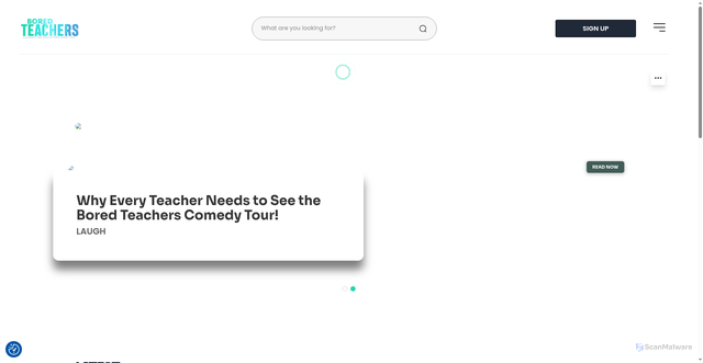 Security scan screenshot of https://boredteachers.com
