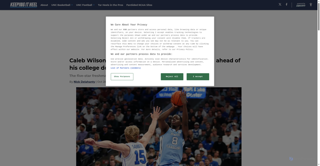 Security scan screenshot of https://keepingitheel.com/caleb-wilson-received-some-bulletin-board-material-ahead-of-his-college-debut