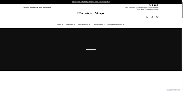 Security scan screenshot of https://www.department56.com