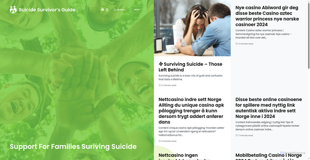 Security scan screenshot of https://suicidesurvivorguide.com