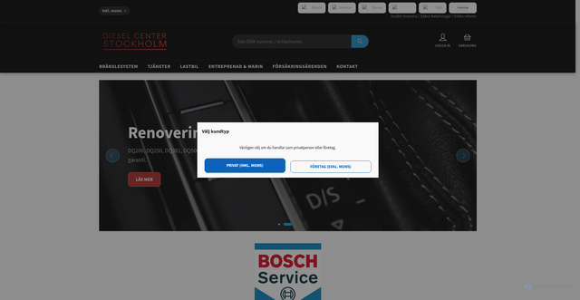 Security scan screenshot of https://dieselexpress.se