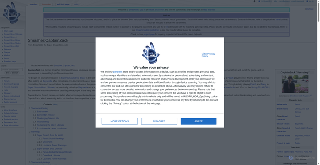 Security scan screenshot of https://www.ssbwiki.com/Smasher:CaptainZack