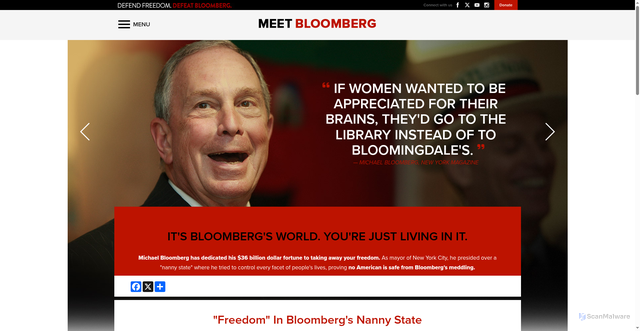 Security scan screenshot of https://www.meetbloomberg.com/