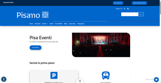 Security scan screenshot of https://pisamo.it/