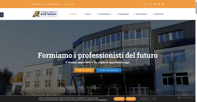 Security scan screenshot of https://www.afmg.it/