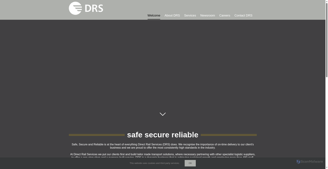 Security scan screenshot of http://www.directrailservices.com/